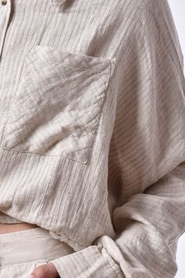 شومیز آستین بلند راه راه زنانه