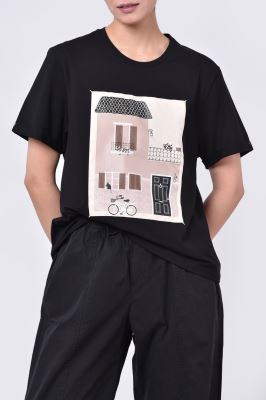 تیشرت آستین کوتاه چاپی زنانه