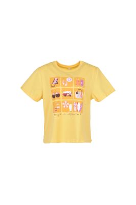 تیشرت آستین کوتاه چاپی زنانه