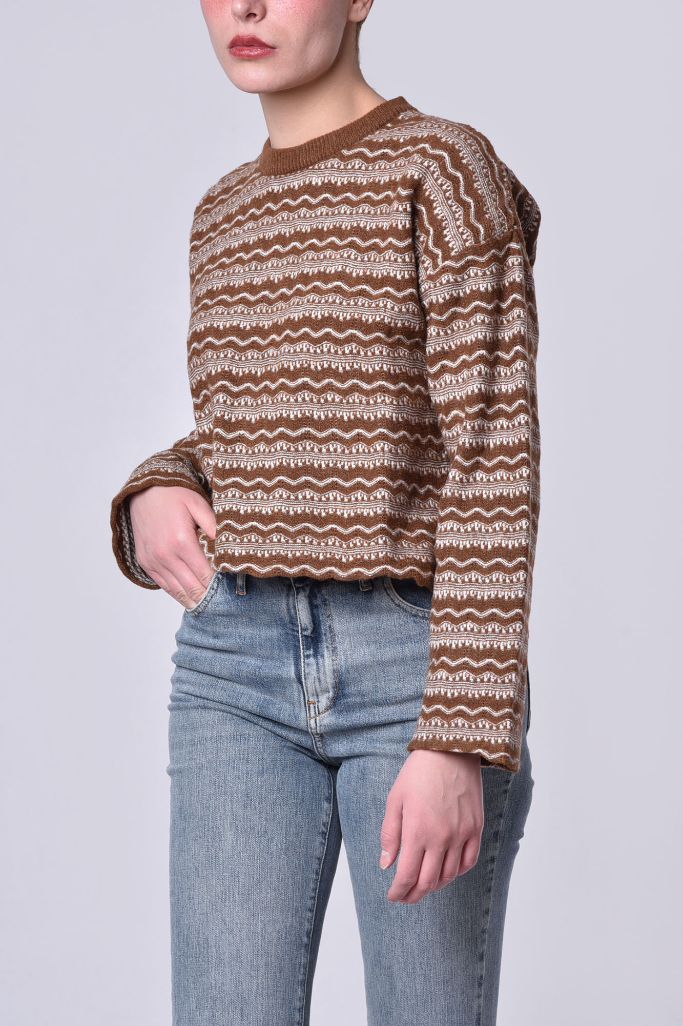 پلیور بافت طرحدار زنانه