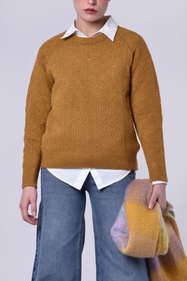 پلیور بافت ژاکارد زنانه پلیور بافت ژاکارد زنانه