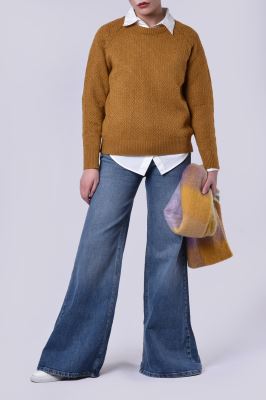 پلیور بافت ژاکارد زنانه