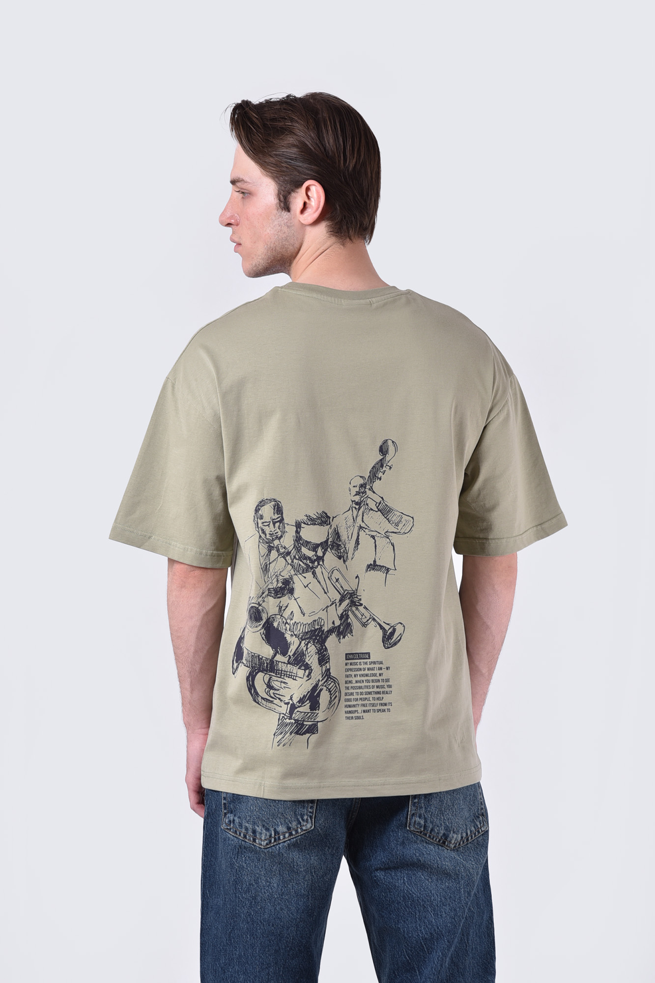 تیشرت آستین کوتاه چاپی مردانه