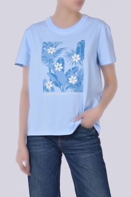 تیشرت آستین کوتاه چاپی زنانه