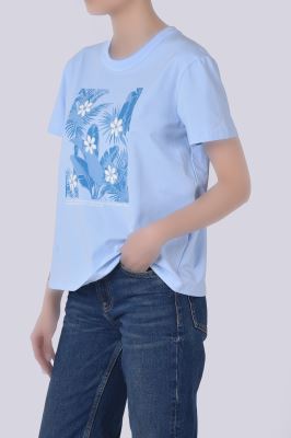 تیشرت آستین کوتاه چاپی زنانه