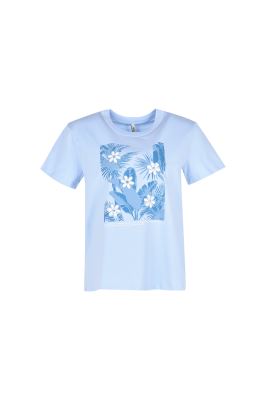 تیشرت آستین کوتاه چاپی زنانه