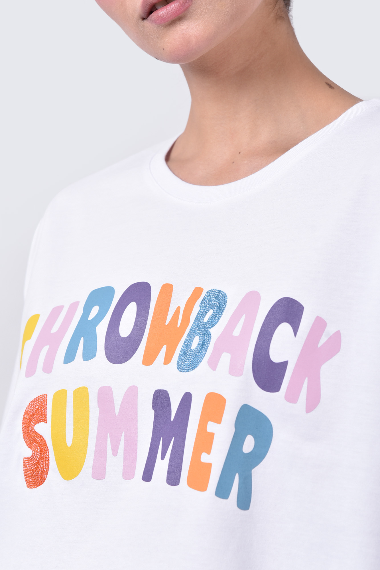 تیشرت آستین کوتاه چاپی زنانه