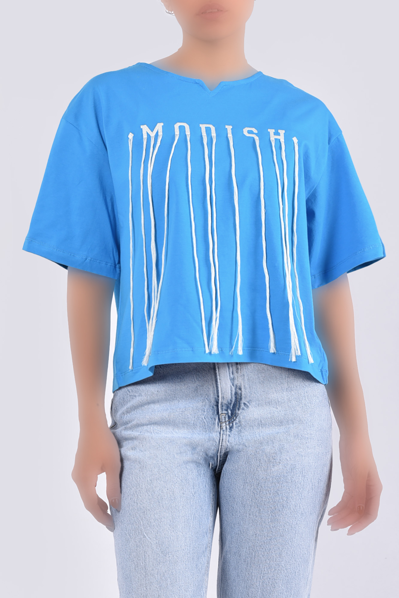 تیشرت آستین کوتاه گلدوزی زنانه