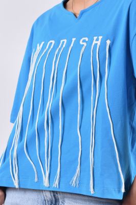 تیشرت آستین کوتاه گلدوزی زنانه