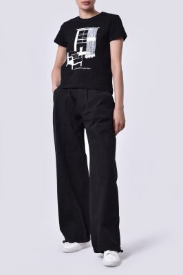 تیشرت آستین کوتاه چاپی زنانه