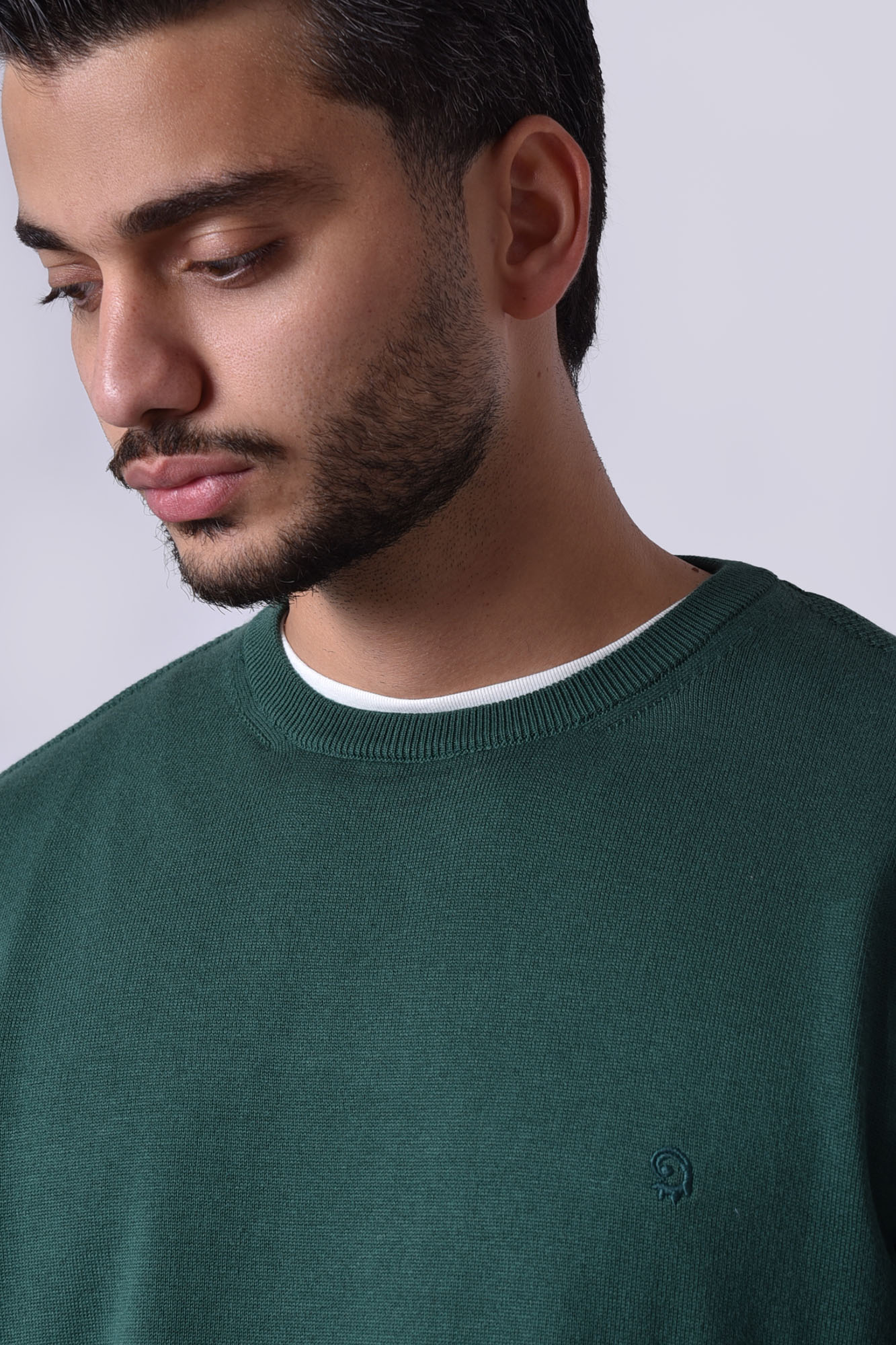 بافت یقه گرد ساده