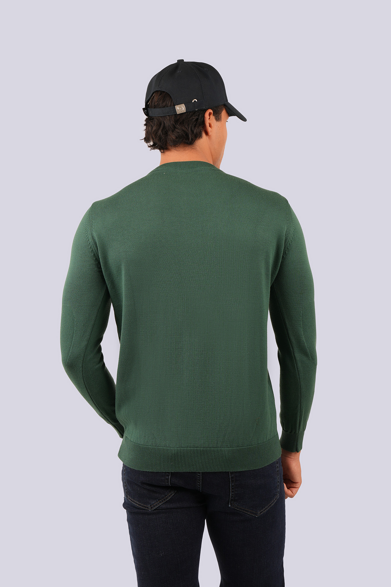 بافت یقه گرد ساده