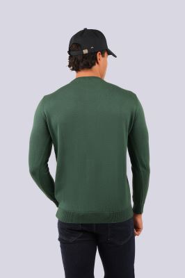 بافت یقه گرد ساده