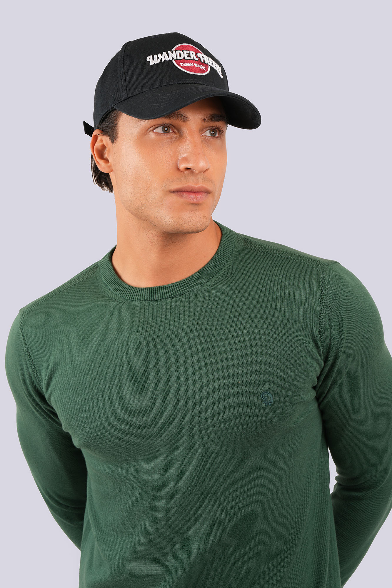 بافت یقه گرد ساده