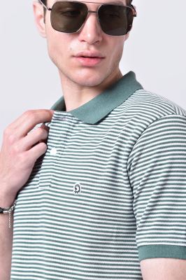 پولوشرت آستین کوتاه راه راه مردانه