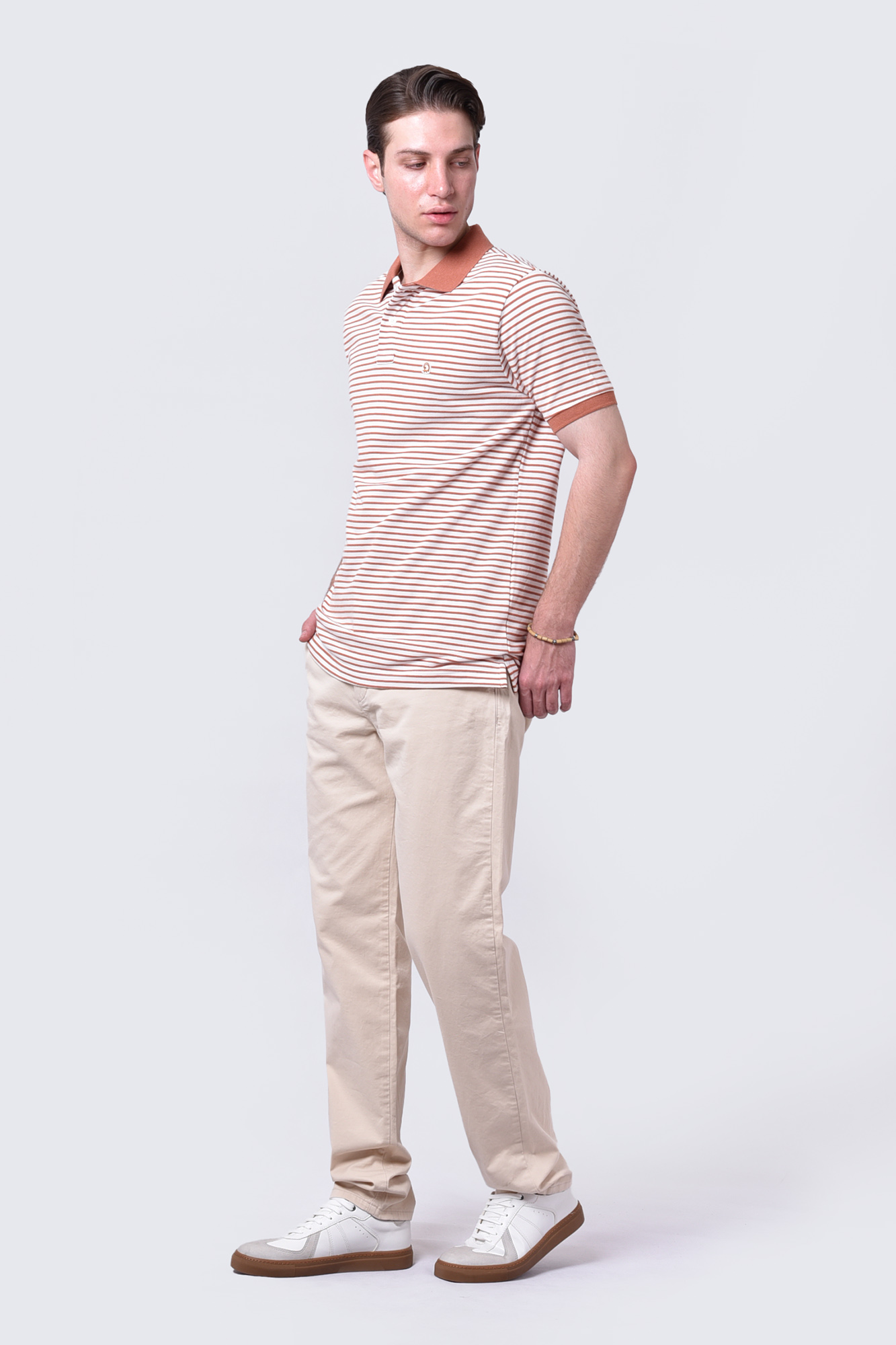 پولوشرت آستین کوتاه راه راه مردانه