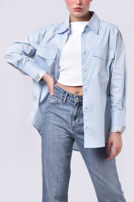 شومیز آستین بلند چاپی زنانه