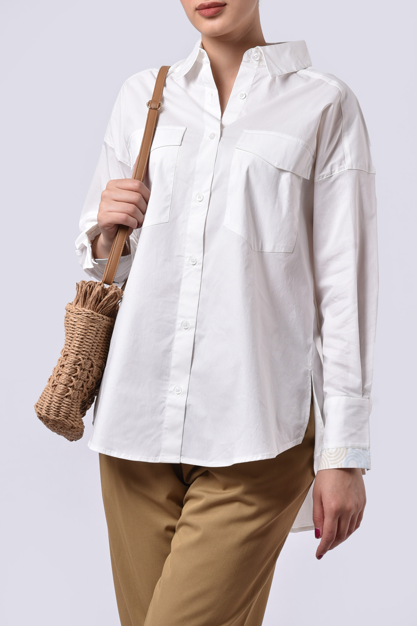 شومیز آستین بلند چاپی زنانه