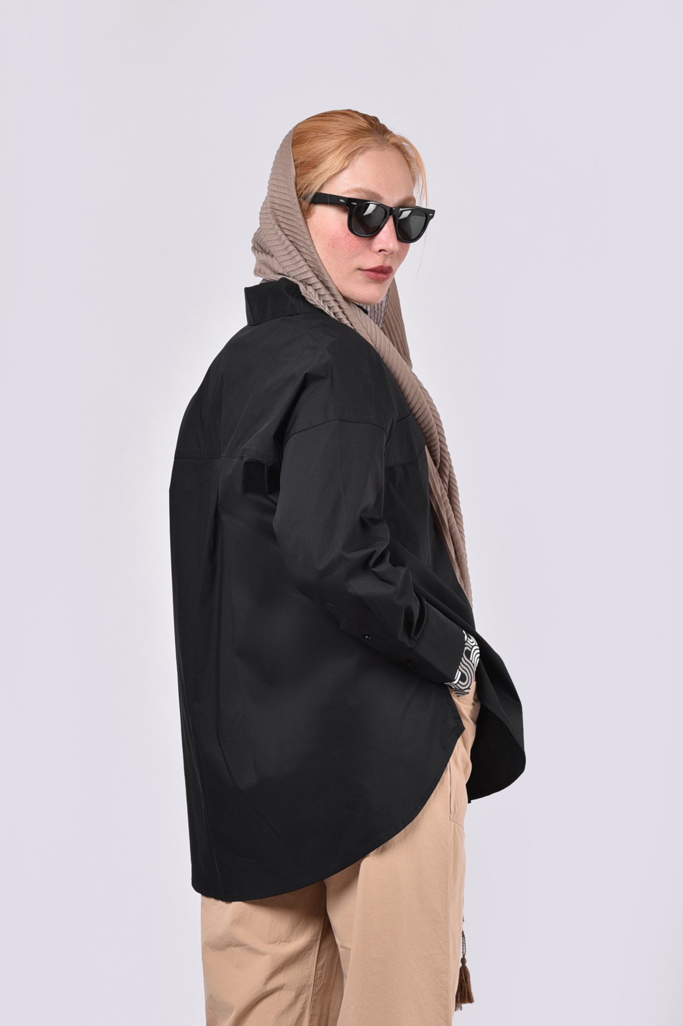 شومیز آستین بلند چاپی زنانه