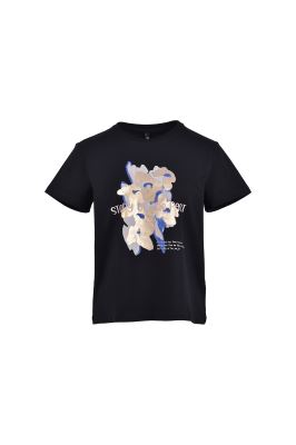 تیشرت آستین کوتاه چاپی زنانه