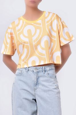 تیشرت آستین کوتاه طرحدار زنانه