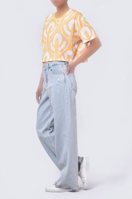 تیشرت آستین کوتاه طرحدار زنانه