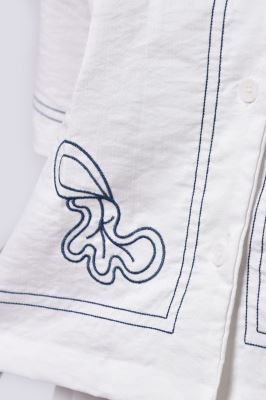 شومیز آستین کوتاه گلدوزی زنانه