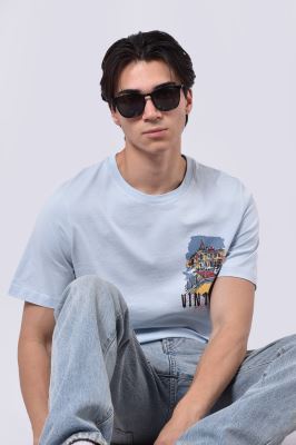 تیشرت آستین کوتاه چاپی مردانه