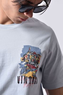 تیشرت آستین کوتاه چاپی مردانه