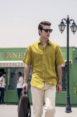 پیراهن آستین کوتاه یقه دار