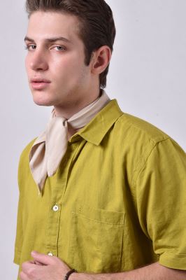 پیراهن آستین کوتاه یقه دار