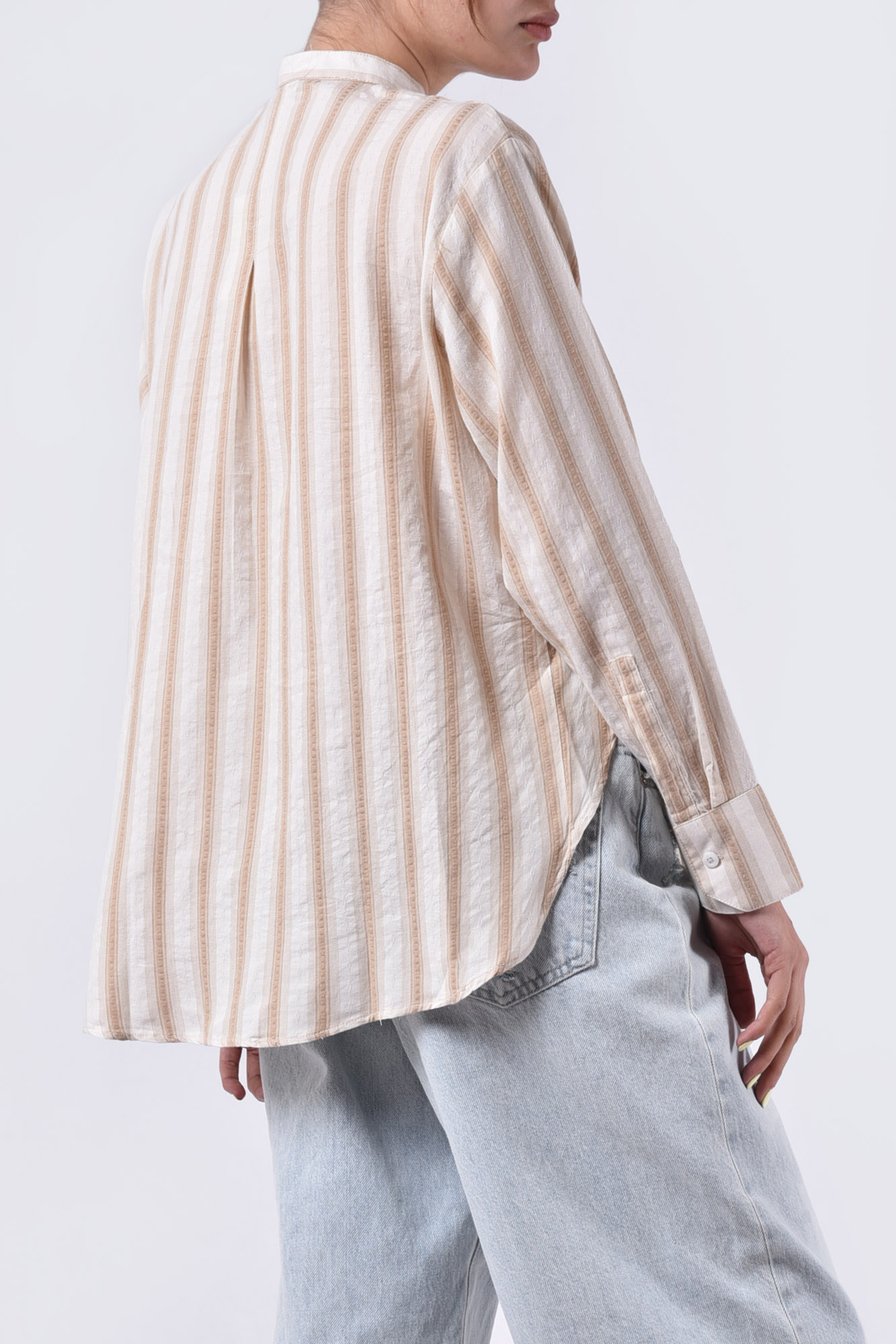 شومیز آستین بلند راه راه زنانه