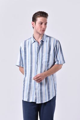 پیراهن آستین کوتاه راه راه مردانه