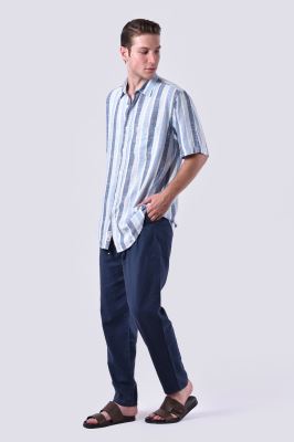 پیراهن آستین کوتاه راه راه مردانه