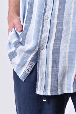 پیراهن آستین کوتاه راه راه مردانه