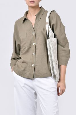 شومیز آستین بلند لینن