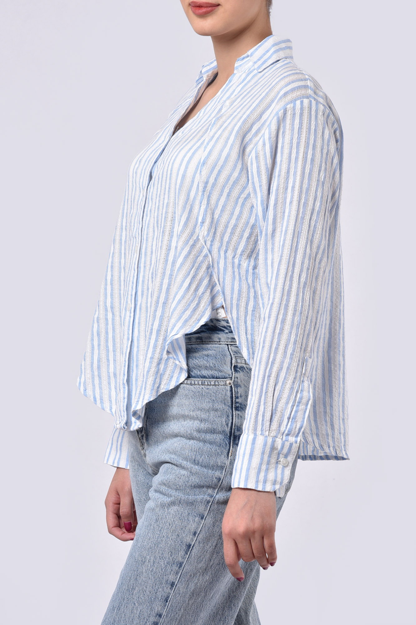 شومیز آستین بلند راه راه