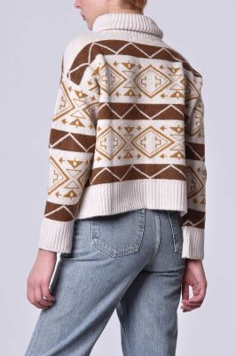 بافت یقه اسکی طرحدار