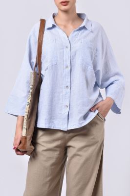 شومیز آستین بلند لینن