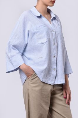 شومیز آستین بلند لینن