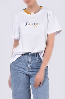 تیشرت آستین کوتاه گلدوزی