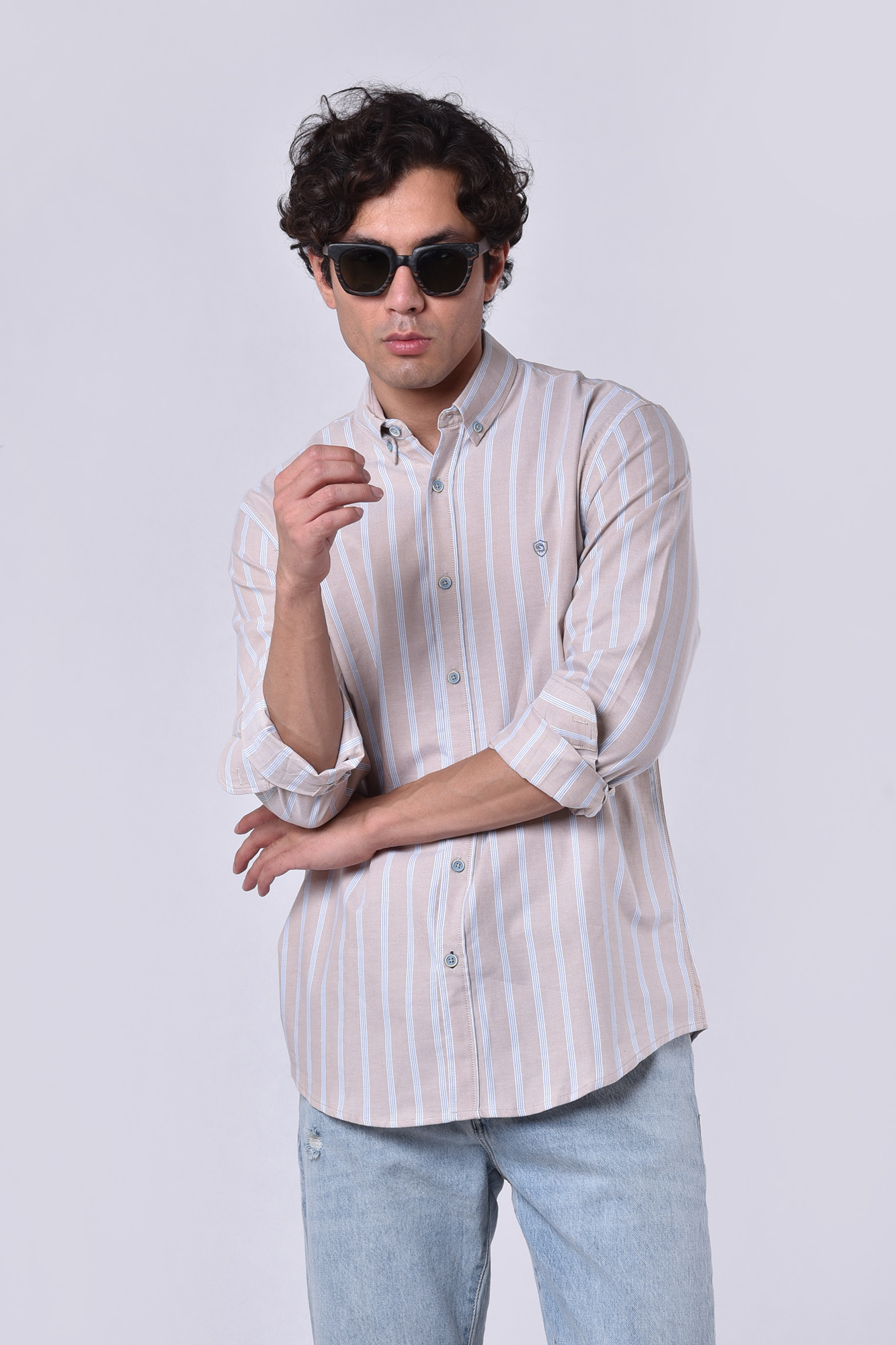 پیراهن آستین بلند راه راه