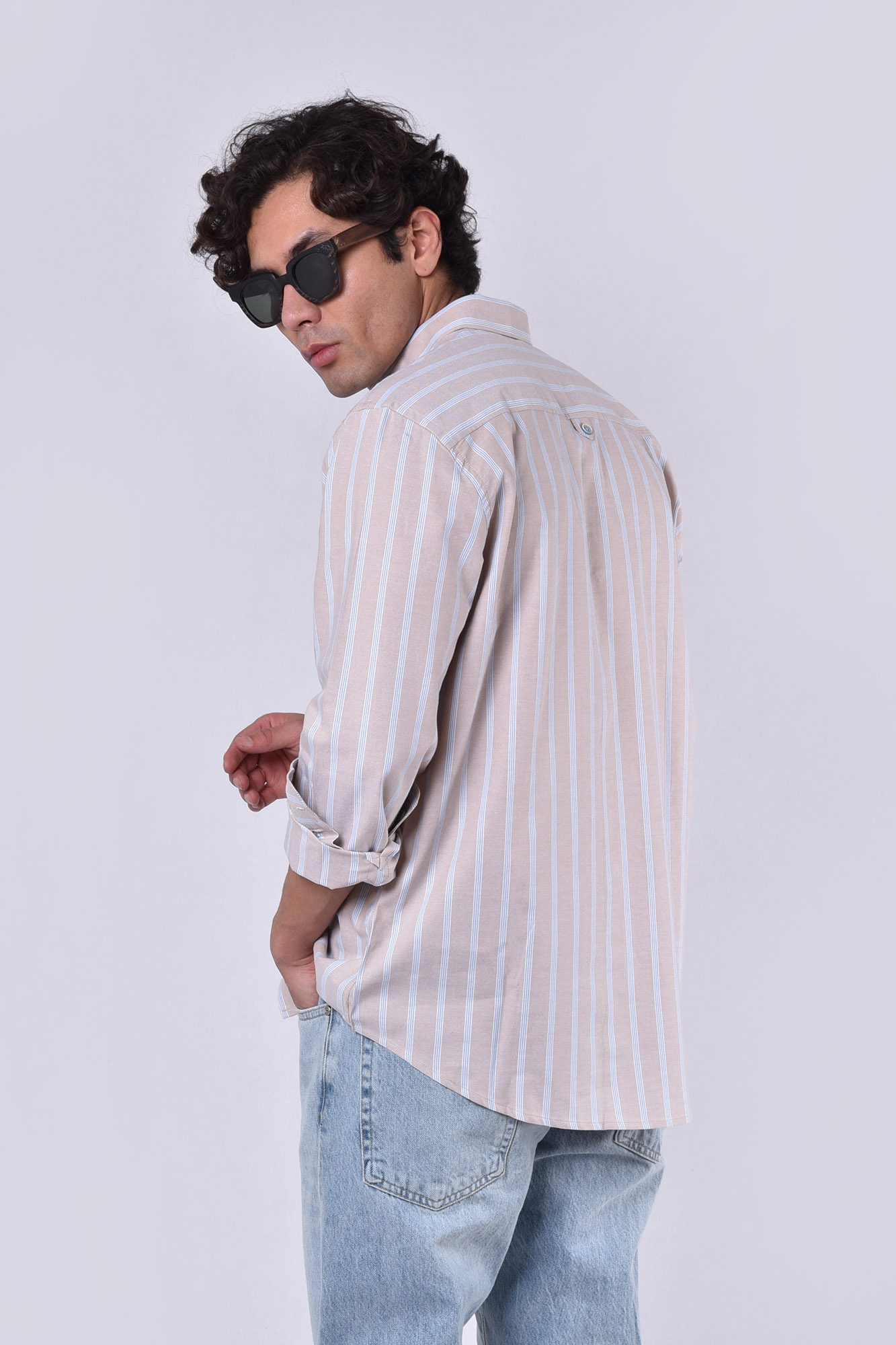 پیراهن آستین بلند راه راه