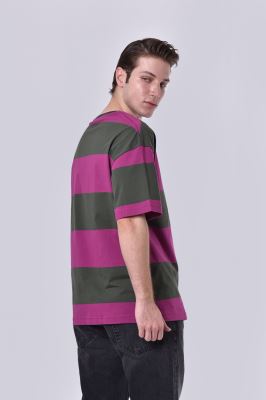 تیشرت آستین کوتاه راه راه