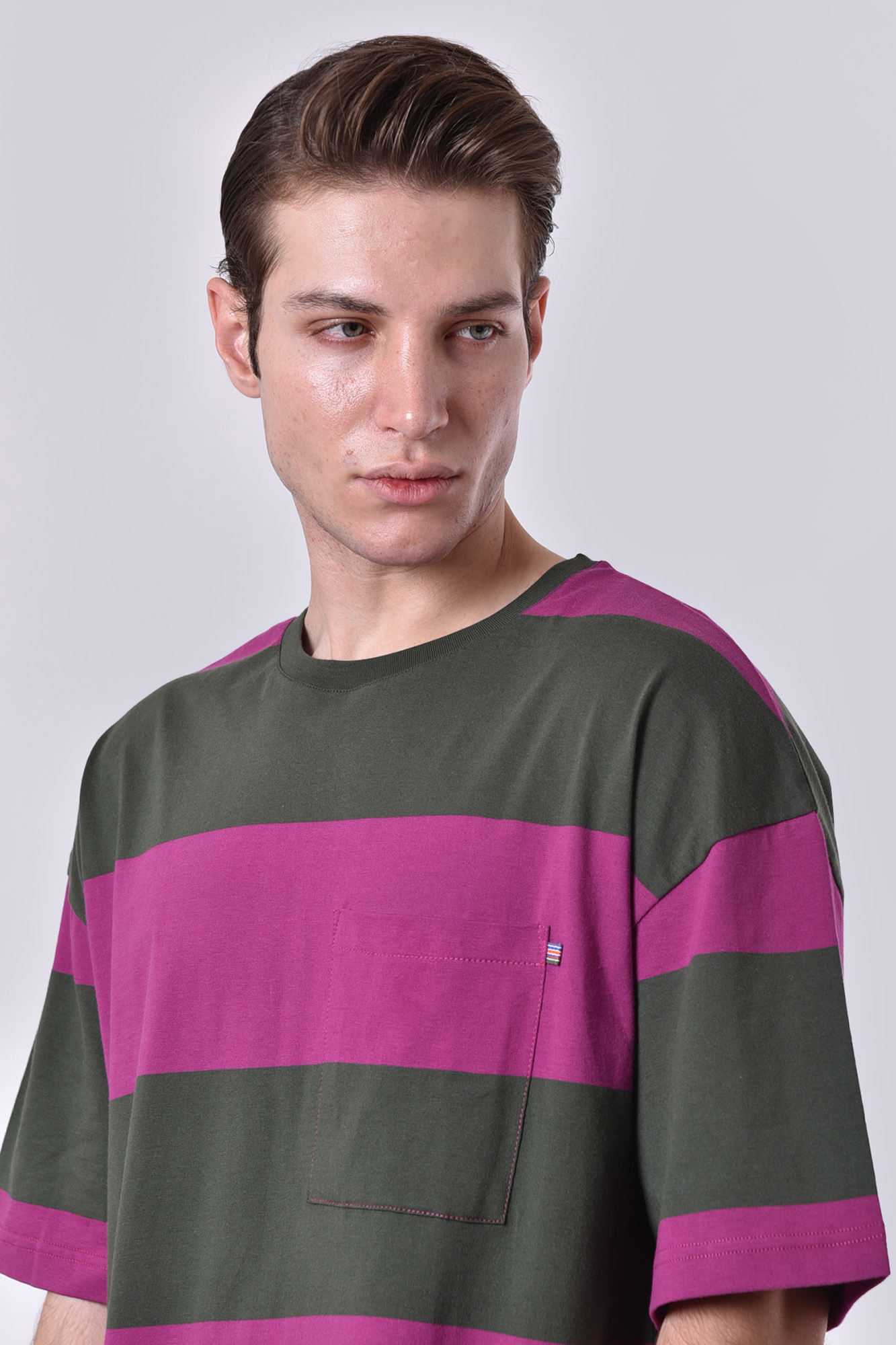 تیشرت آستین کوتاه راه راه