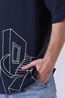 پیراهن آستین کوتاه کنفی