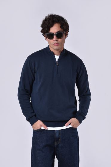 پلیور بافت نیم زیپ