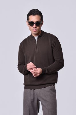 پلیور بافت نیم زیپ