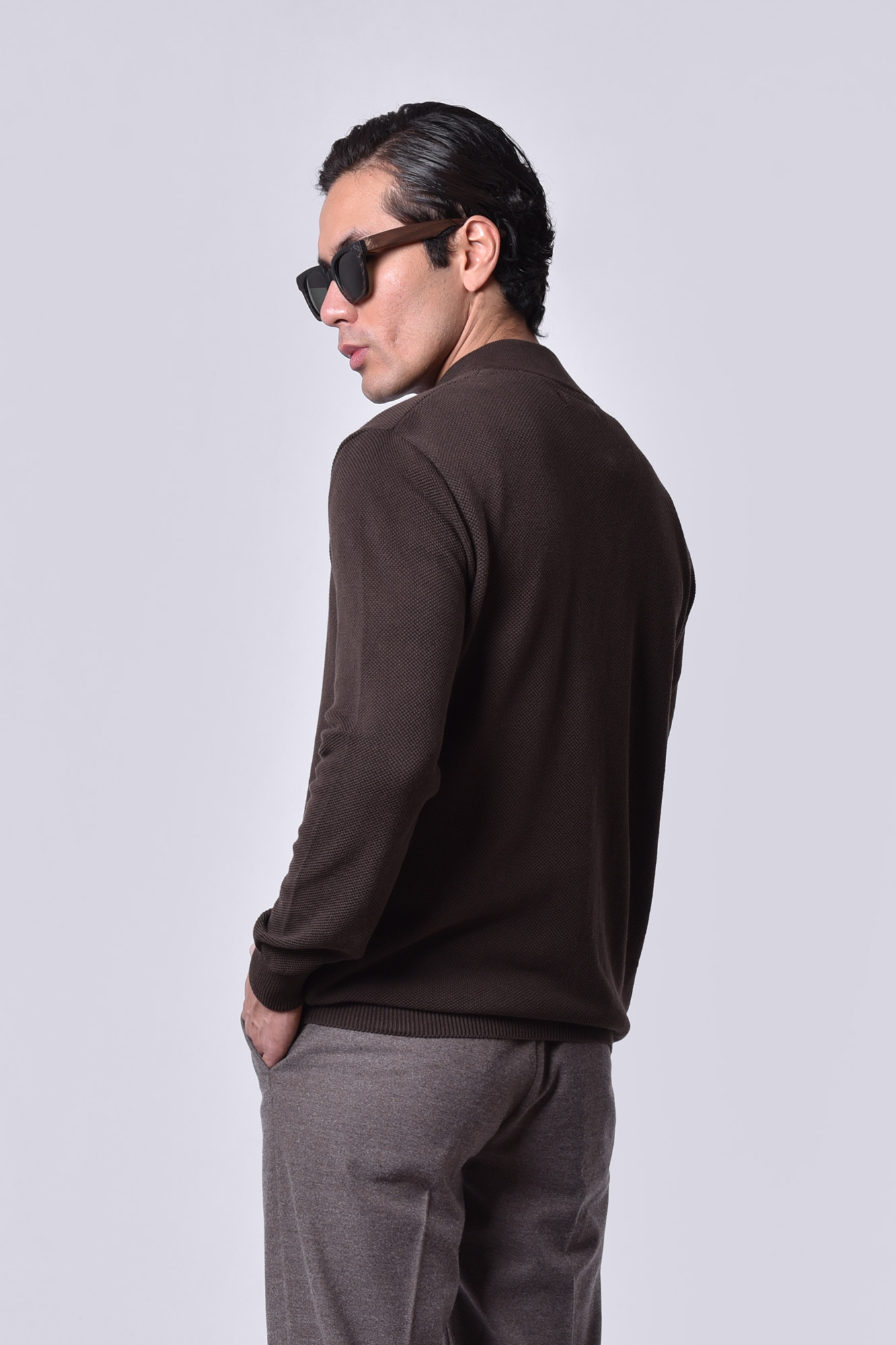 پلیور بافت نیم زیپ