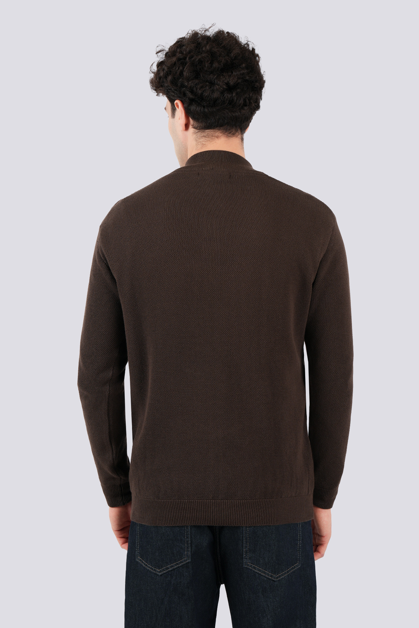 پلیور بافت نیم زیپ